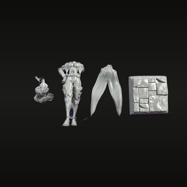 Fantasy Female Winged Warrior Angel 75mm Resin Figure Kit