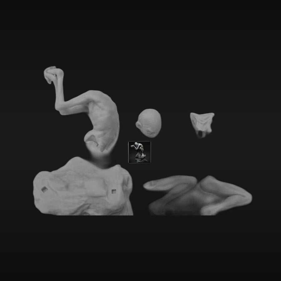 Fantasy Alien Creature Bust with Elongated Neck 1/24 Resin Bust Kit - unpainted resin model kit