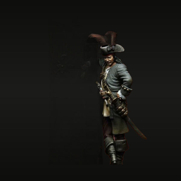 18th Century Pirate Captain with Tricorn Hat 1/24 Resin Bust Kit