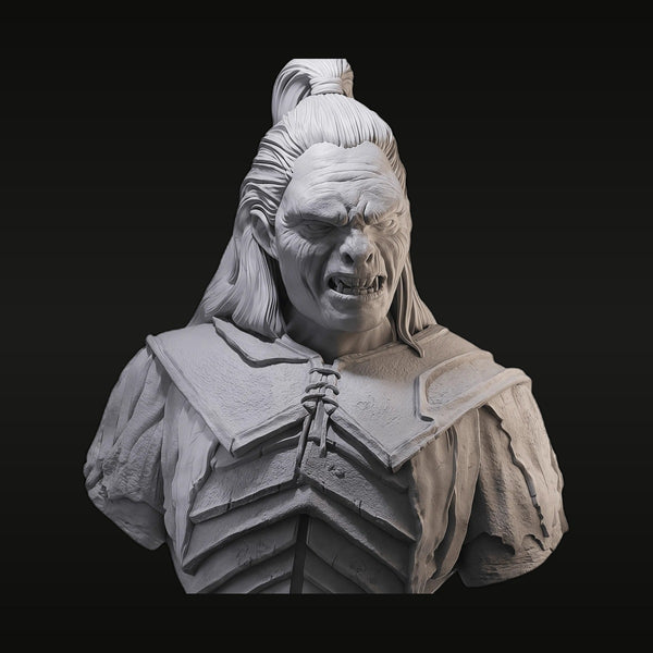 Fantasy Orc Warrior with Layered Armor 1/10 Resin Bust Kit