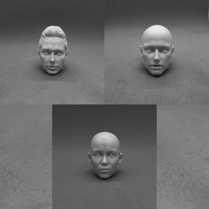 1/6 Scale Resin Diecast Head Sculpture Model Film Actress Head Carving Fit 12'' Action Figure Unpainted