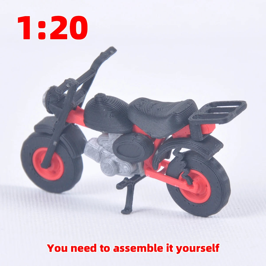 Assembly Scale Set Static Plastic Model Kit Motorcycle Motorbike 1/20