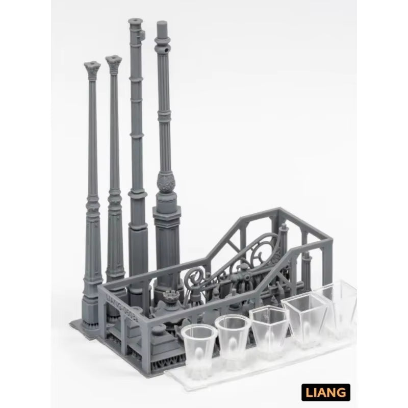 1/35 European Street Lighting Set (Resin Terrain) - resin model view 4