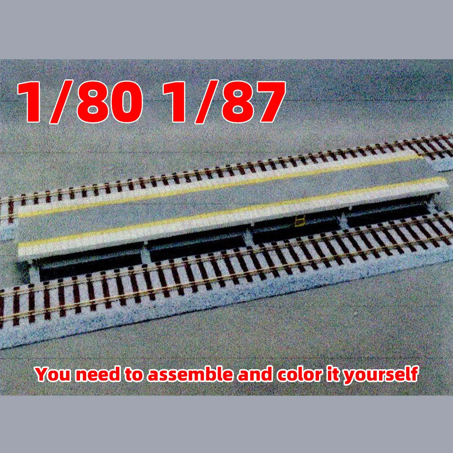 Assembly Architectural Sand Table Train Railway Residence Dwelling Railway Station Platform Diorama Scale Model Kit 1/87 1/80