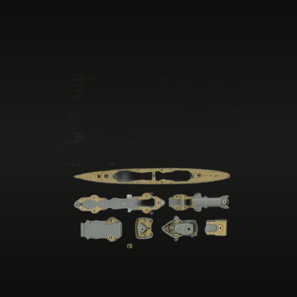 WWII German Heavy Cruiser Prinz Eugen 1/700 Resin Ship Kit