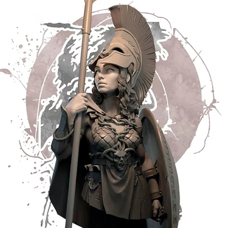 1:10 Die-Casting Resin Model GK Bust Statue of Warrior and Female Warrior in Unpainted Condition