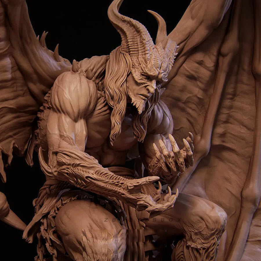 Overall Heights 75Mm 95Mm 115Mm the Pain of the Hell Demon King, Colorless Resin Soldier TD-7681/3D