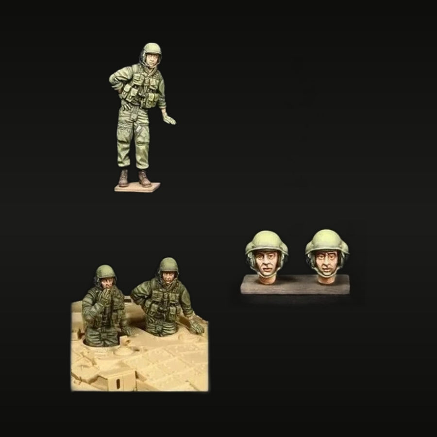 Modern IDF Infantry Squad Desert Tactics 1/35 Resin Figure Set - unpainted resin model kit
