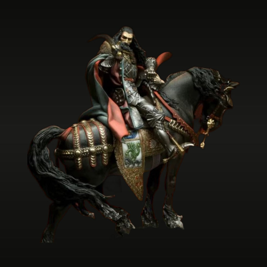Medieval European General with Sword on Horseback 1/24 Resin Figure Kit - unpainted resin model kit