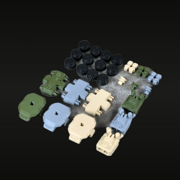 Tabletop Wargaming Terrain Set with Objectives & Fortifications Resin Diorama Kit