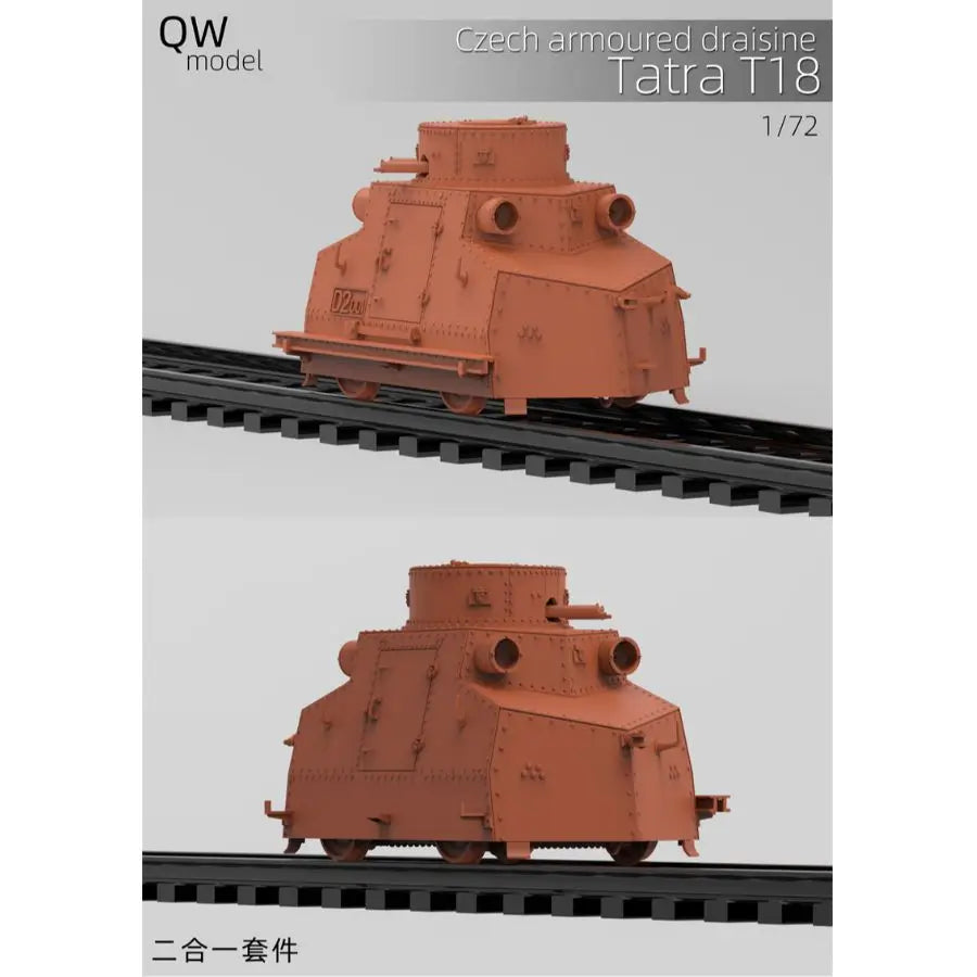 QW Q09006 1/72 Scale Czech Armoured Draisine Tatra T18 Assembly Model Kit