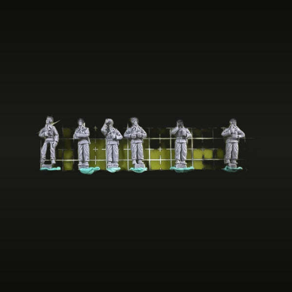 German WWII Infantry Squad 6-Model Set 1/72 Resin Figures Kit