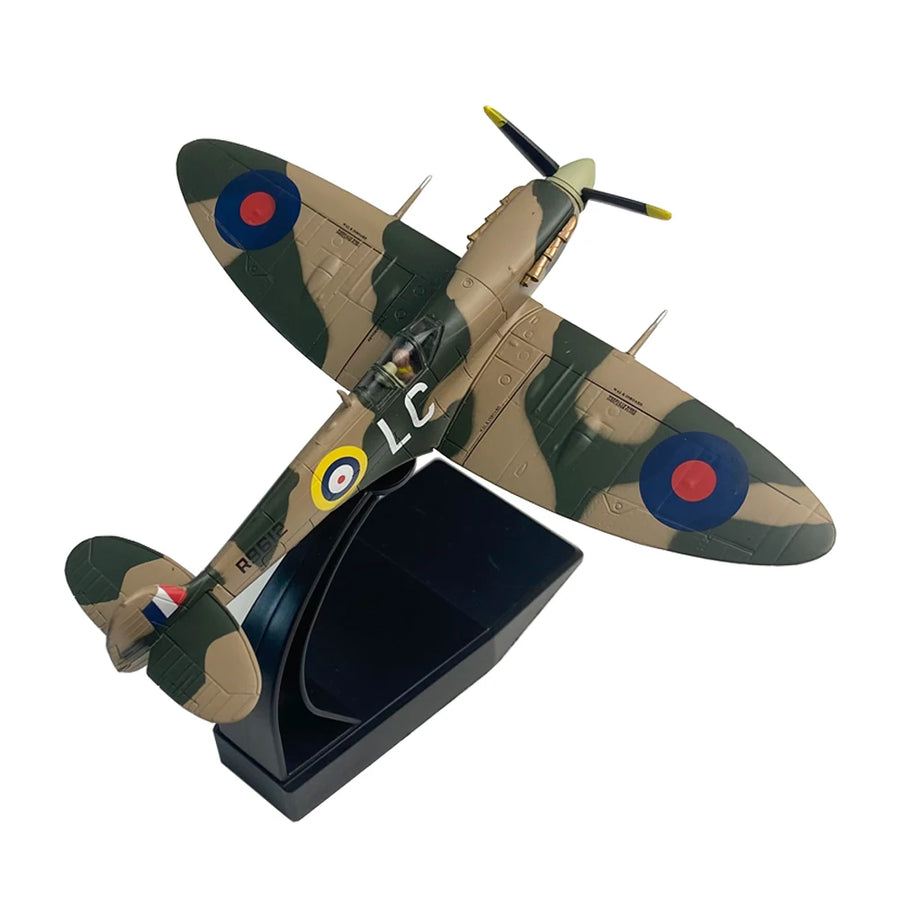 1:72 Scale WWII British Spitfire Fighter Plane Metal Airplane Aircraft Model Toy