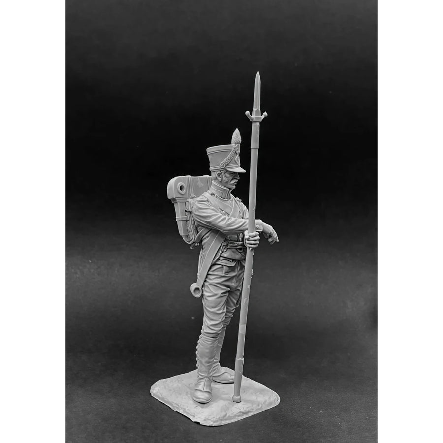 Napoleonic French Infantry Soldier with Pike 54mm Resin Figure Kit - resin model view 2
