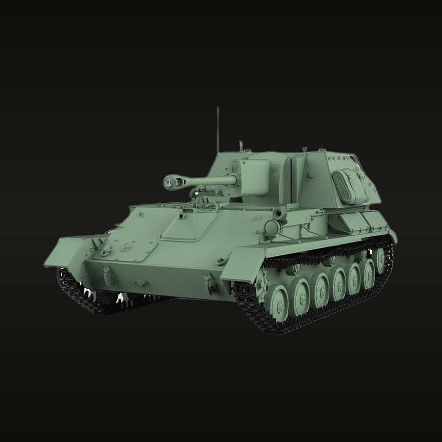 WWII Soviet SU-76M Self-Propelled Gun 1/56 Resin Vehicle Kit - unpainted resin model kit