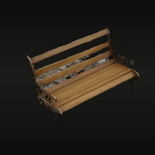 Victorian Park Bench 1/35 Scale Resin Diorama Accessory