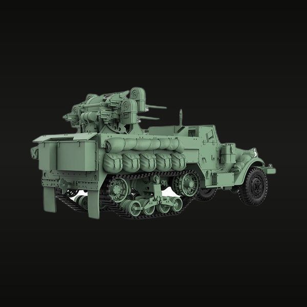 WWII American M3 Halftrack Gun Motor Carriage 1/56 Resin Kit