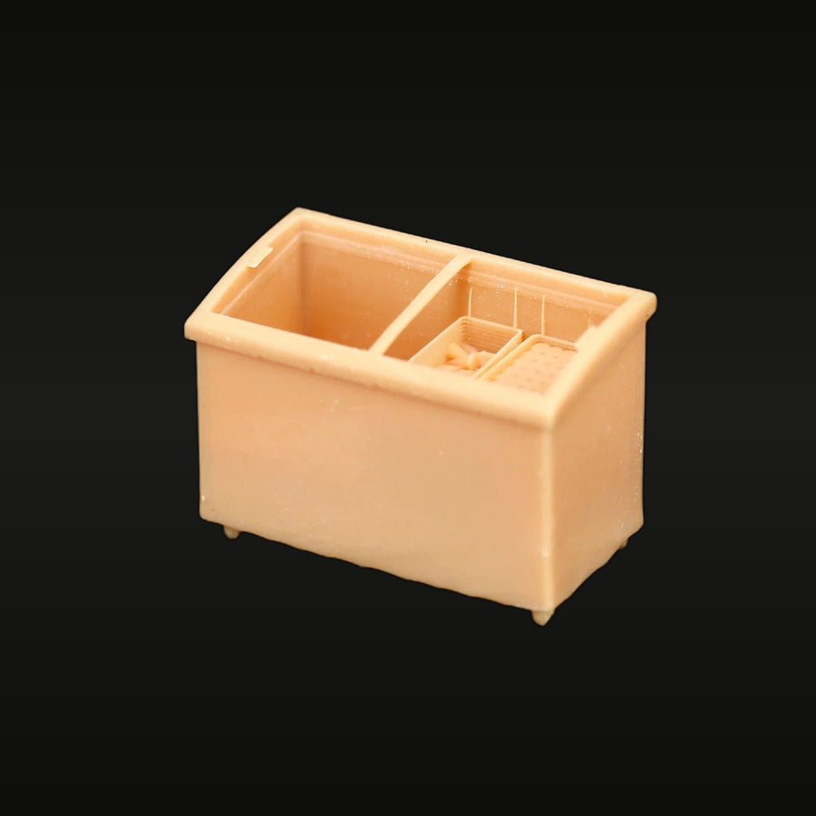 Vintage Cola Freezer Display Case 1/64 Resin Diorama Kit Set - unpainted resin model kit