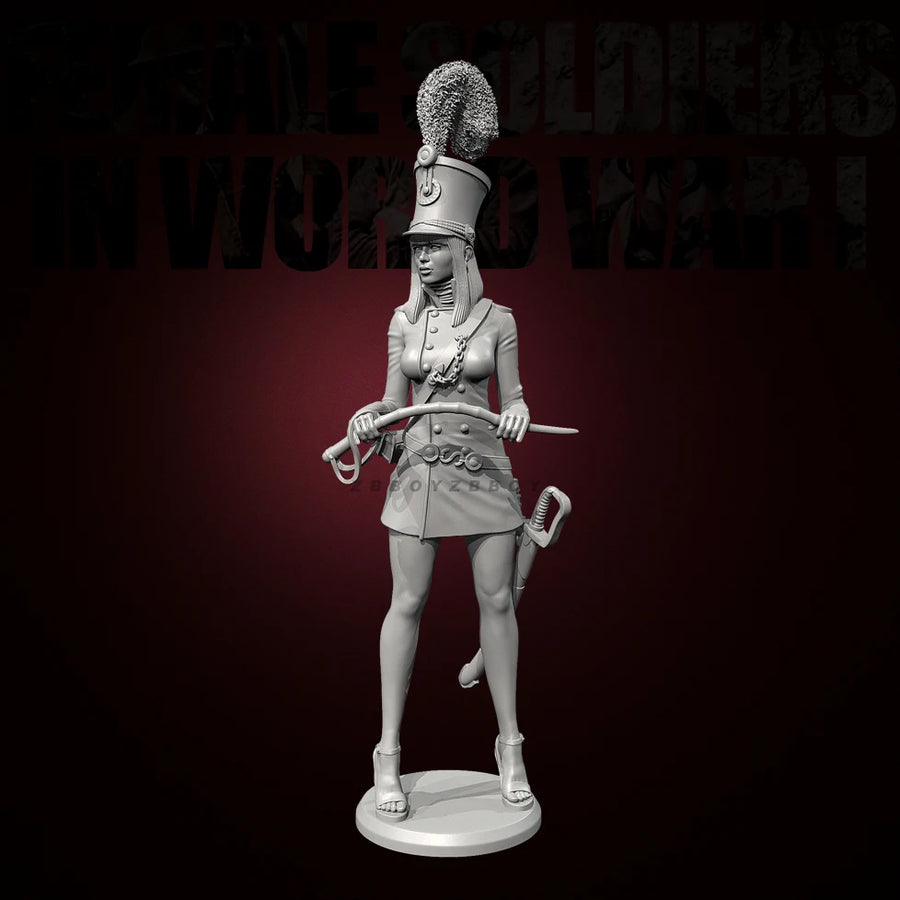 The Height of Man 38Mm 50Mm 75Mm Resin Model Kit Female Soldier Colorless Self Assembly（3D Printing ） TD-7504 /3D