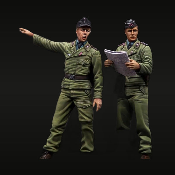 WWII German Officers with Map 1/35 Resin Figure Kit