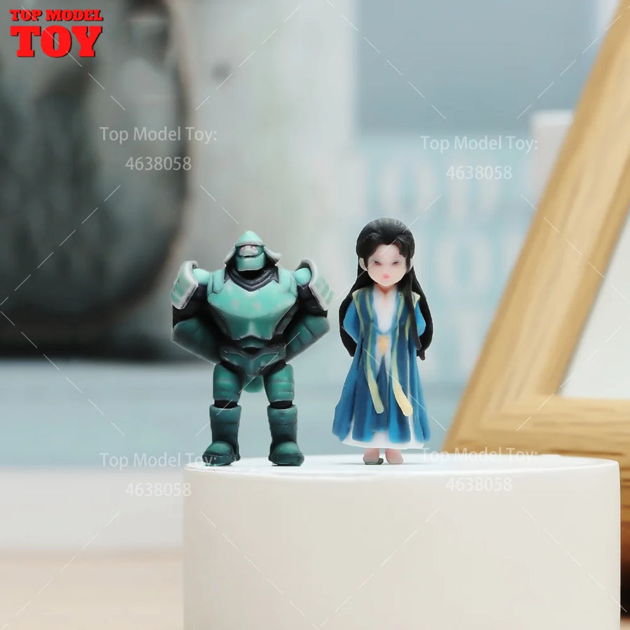 Fantasy Female Immortal Cultivator Blue Robes 1/64 Resin Figure Kit - resin model view 2
