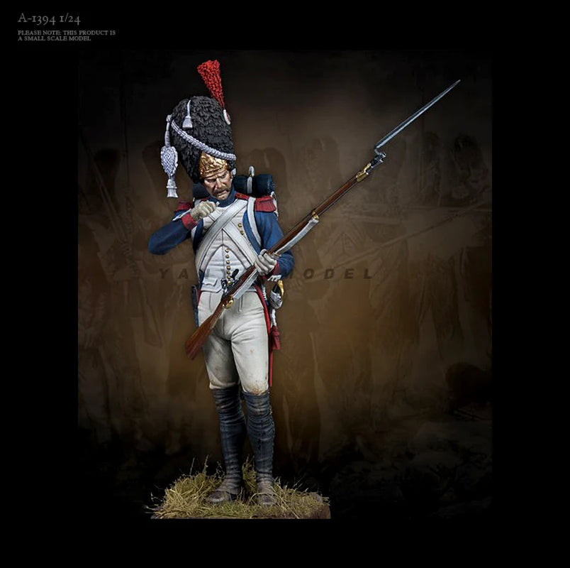 Napoleonic French Imperial Guard Grenadier 1/24 Resin Figure Kit - resin model view 2