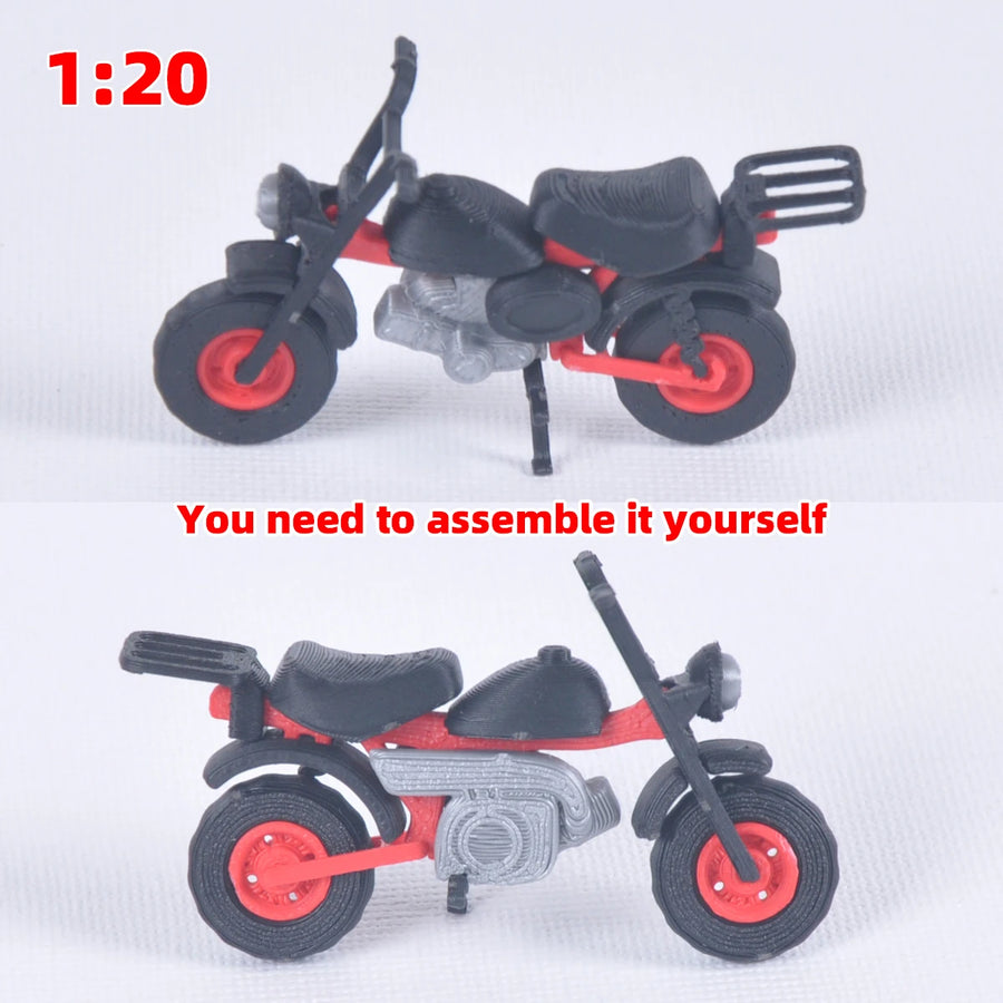 Sport Motorcycle Red/Black 1/20 Resin Model Kit - resin model view 4