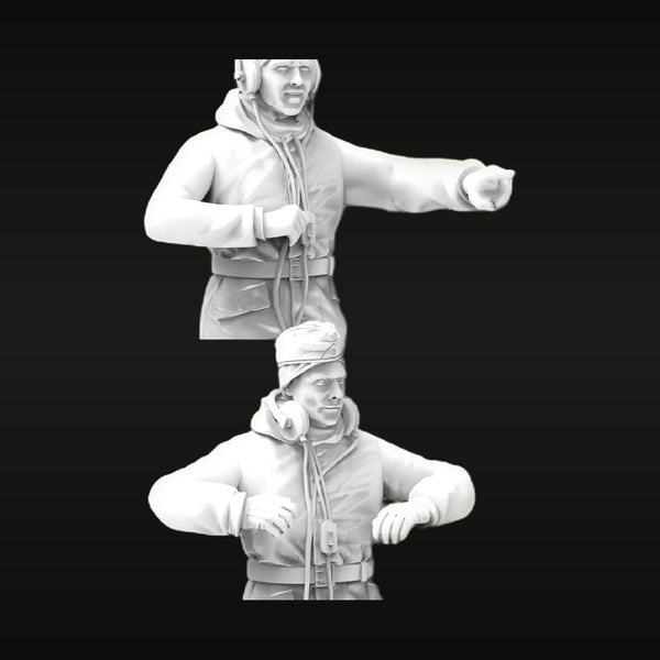 WWII German Panzer Crew Winter Busts 1/35 Resin Kit