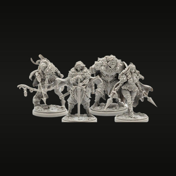 Fantasy Nature Heroes Four-Figure Set 75mm Resin Kit