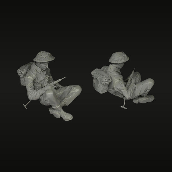 British Infantry Soldiers Normandy 1944 Set of 2 1/35 Resin Figure Kit