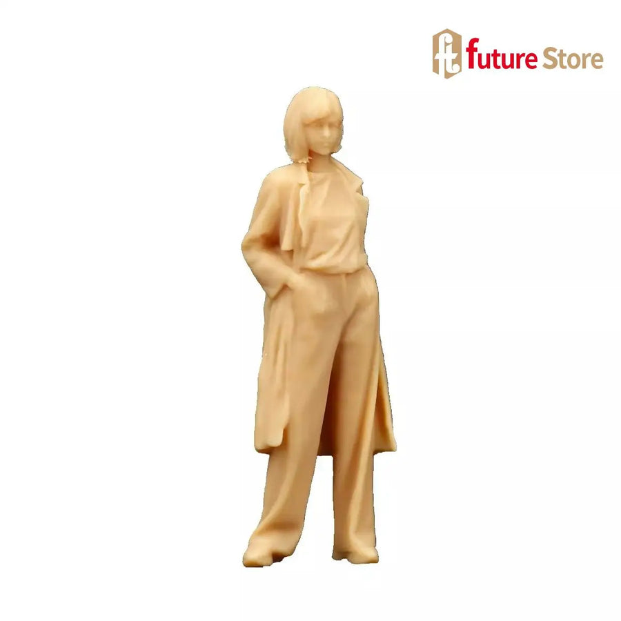 Modern Female Civilian Figures Set of 3 in Casual Dress 1/87 Resin Kit - resin model view 5