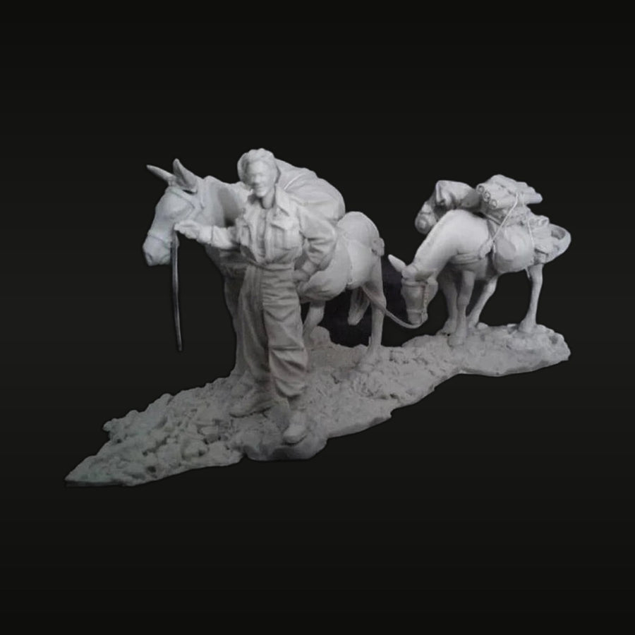 Desert Nomad Camel Caravan 1/35 Resin Diorama Kit - unpainted resin model kit