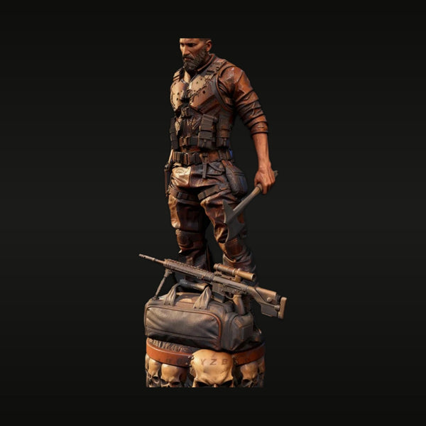 Modern Tactical Operator with Rifle 50mm Resin Bust Kit