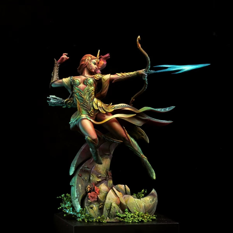 Resin Model Kit Elf Warrior Archer Moon Arrow