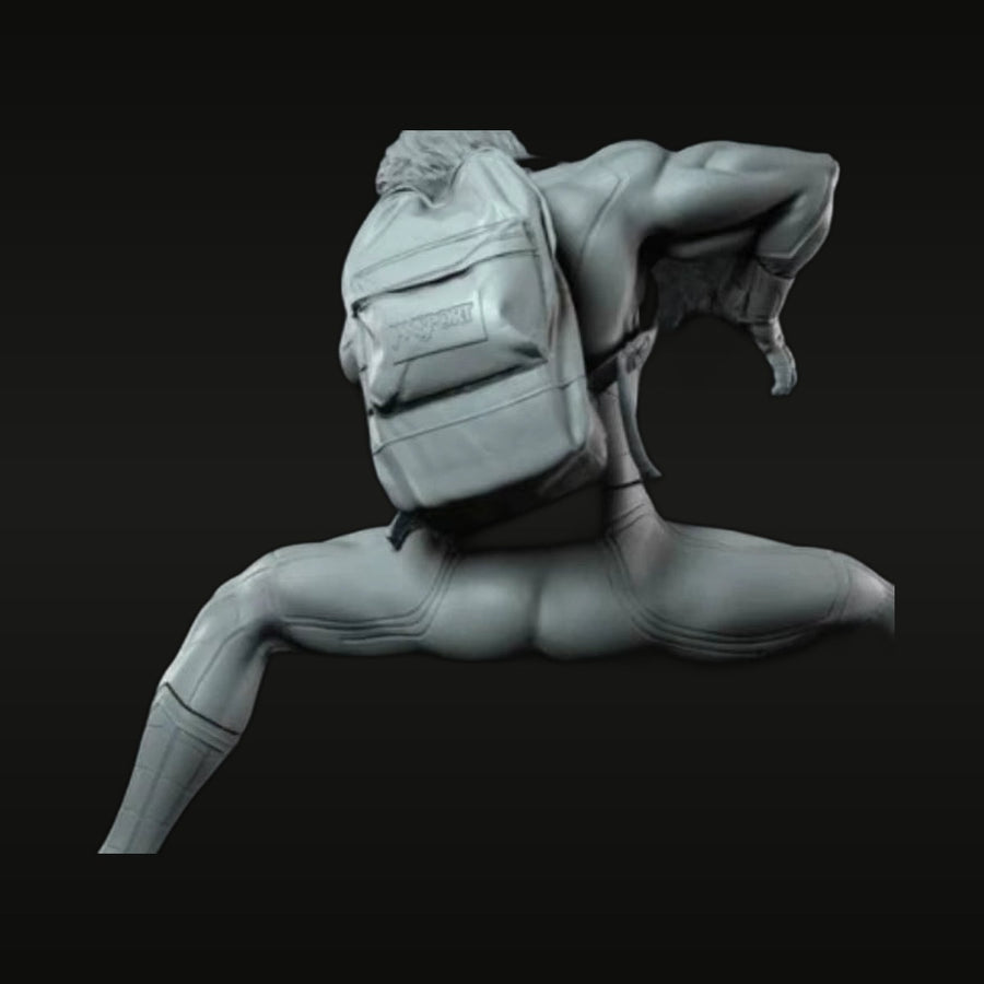 Cyberpunk Assassin with Tactical Backpack 1/24 Resin Figure Kit - unpainted resin model kit