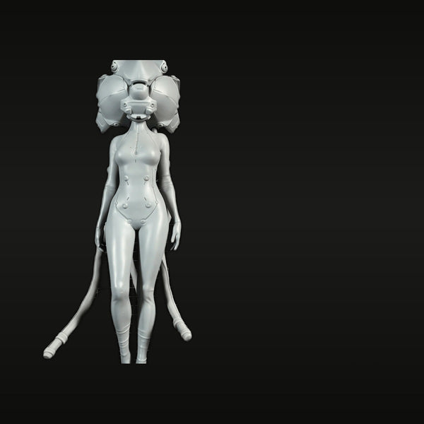Sci-Fi Female Biomechanical Alien with Tentacles 1/12 Resin Figure Kit