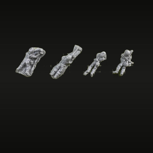 WWII Jungle Infantry 4-Figure Set 1/72 Resin Kit