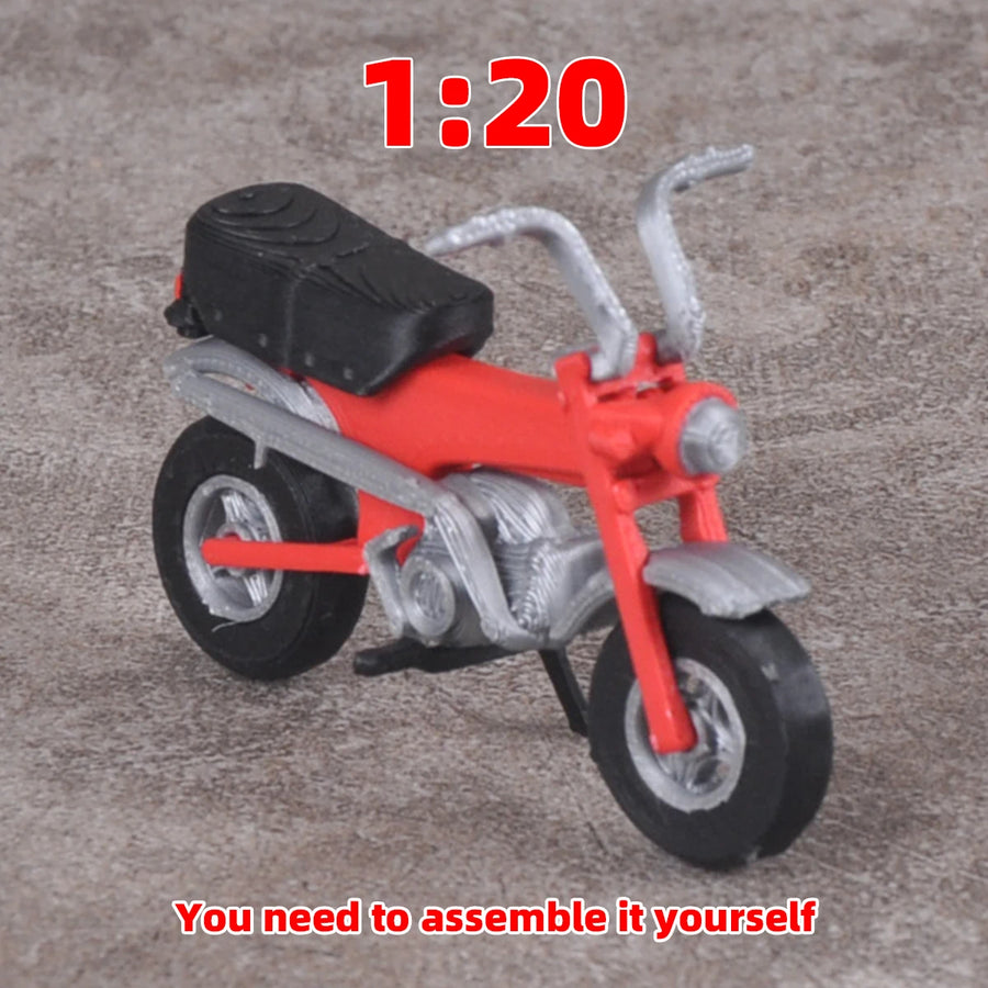 Assembly Scale Set Static Plastic Model Kit Motorcycle Motorbike 1/20