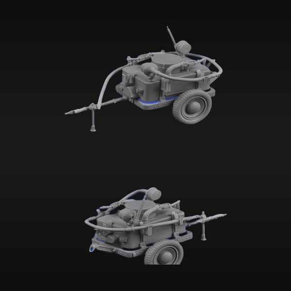 Sci-Fi Military Fuel Refueling Trailer 28mm Resin Vehicle Kit