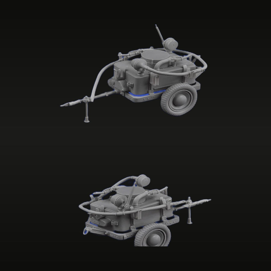 Sci-Fi Military Fuel Refueling Trailer 28mm Resin Vehicle Kit - unpainted resin model kit