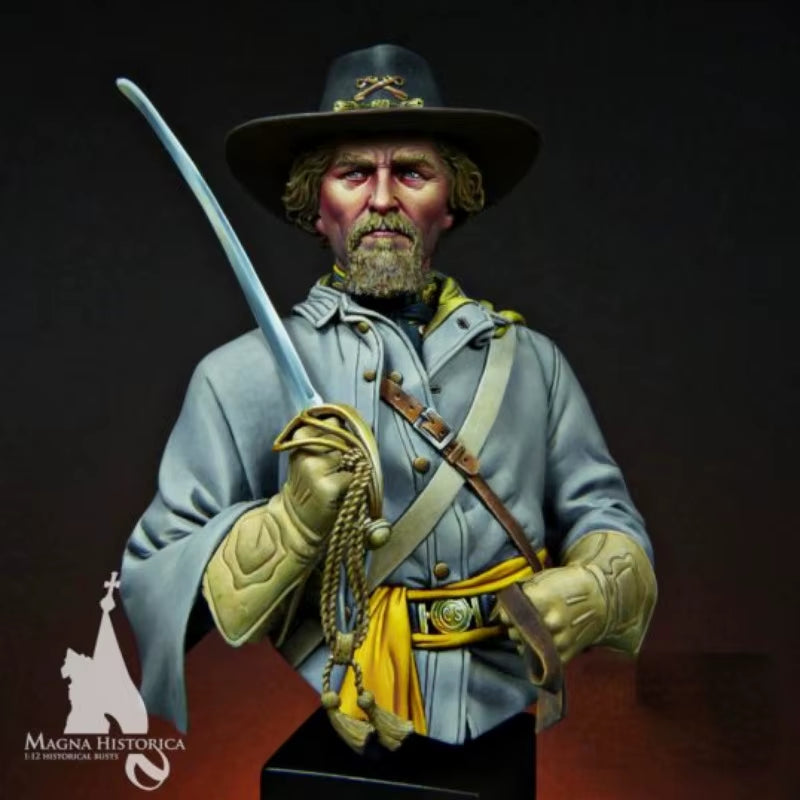 American Civil War Confederate Officer 1/12 Resin Bust Kit - resin model view 2