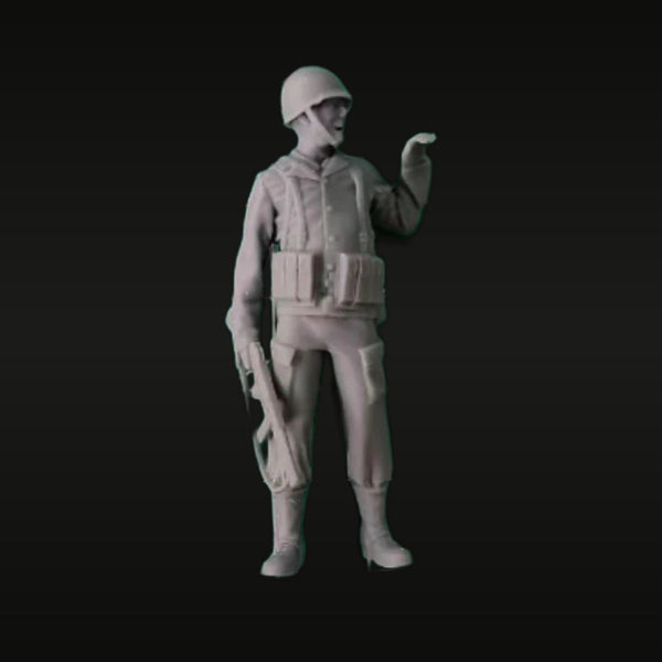 WWII US Army Soldier Standing Alert 1/35 Resin Figure Kit
