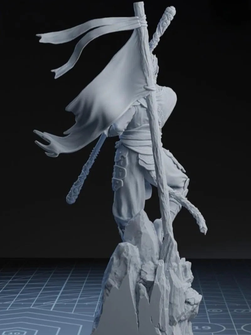 1/24 75Mm Scale Resin Assembled Model Kit Ancient Myth Wukong Fantasy Hobby Miniature Unassembled and Unpainted Diorama Toys