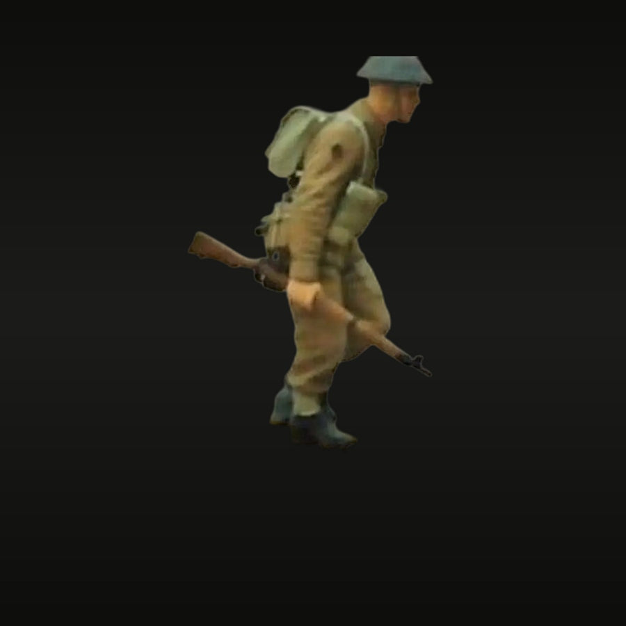 WWI British Soldier Advancing 1/35 Resin Figure Kit - unpainted resin model kit