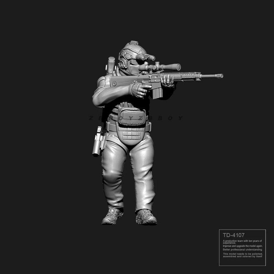 38Mm 50Mm Resin Soldier Model Kits Figure Colorless and Self-Assembled TD-4107