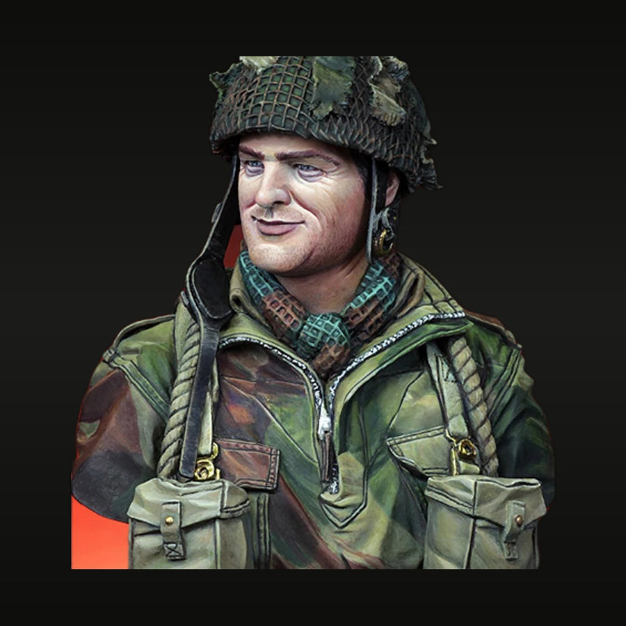 WWII British Paratrooper Northwest Europe 1944 1/10 Resin Bust Kit - unpainted resin model kit