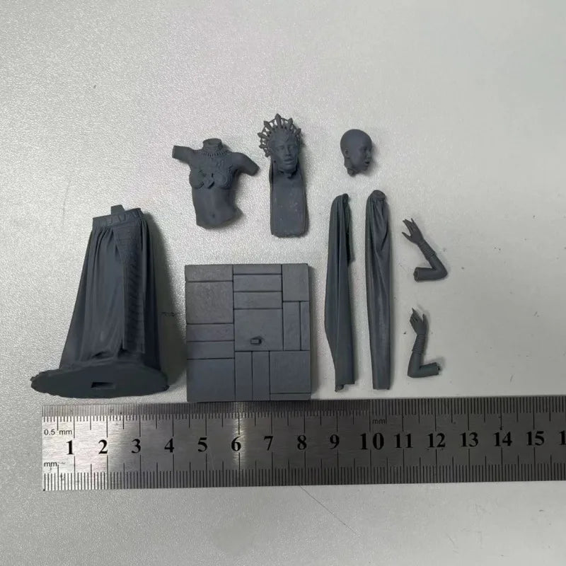 Fantasy Female Figure with Robed Variants and Stone Base 1/24 Resin Kit - resin model view 4