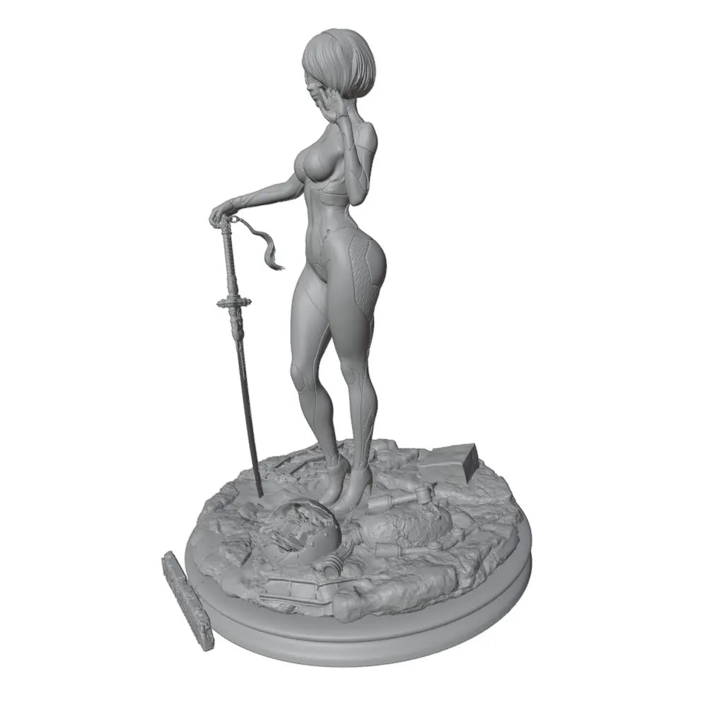 1/24 Warrior with Sword, Resin Model Figure Kit, Fantasy Theme, Unassembled and Unpainted