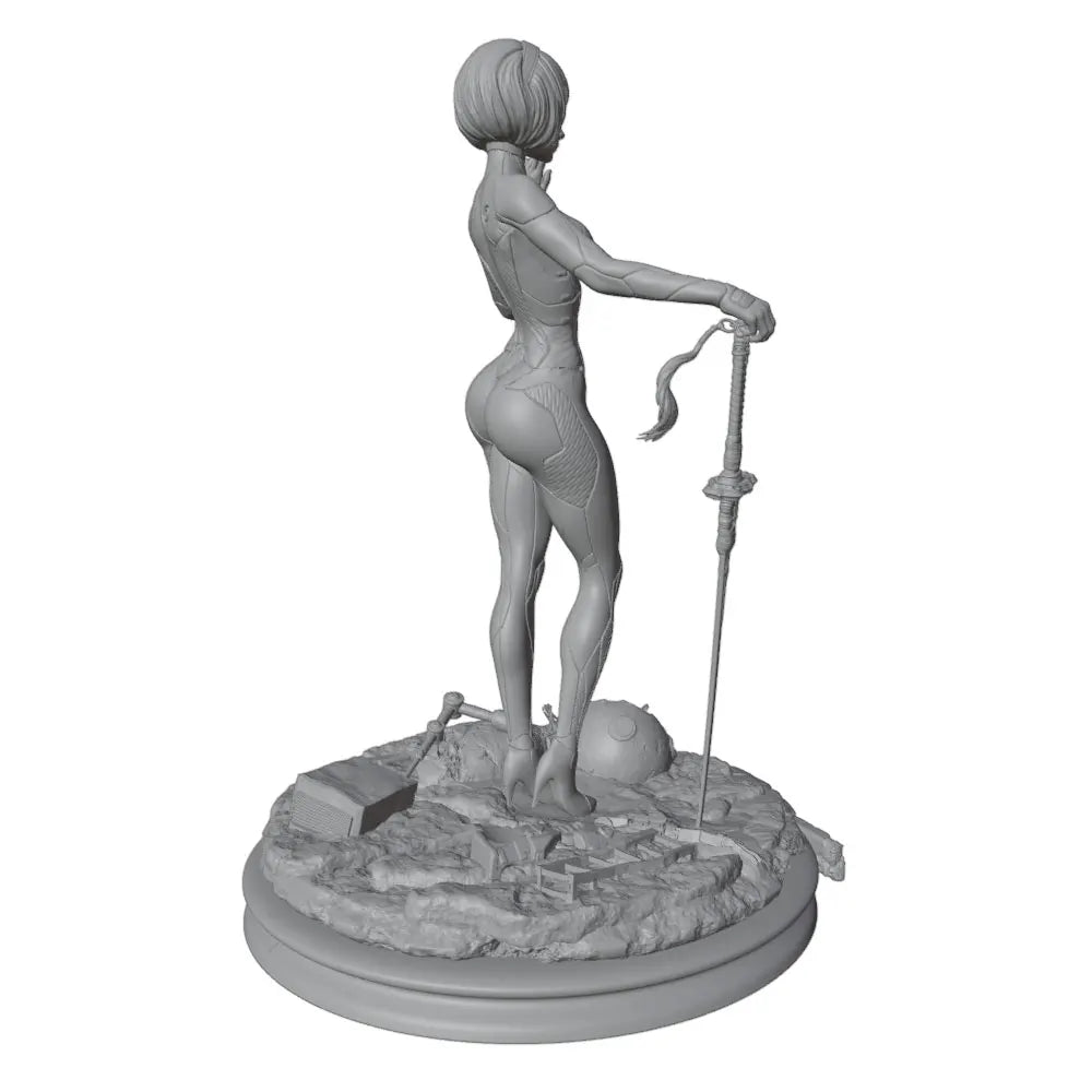 1/24 Warrior with Sword, Resin Model Figure Kit, Fantasy Theme, Unassembled and Unpainted