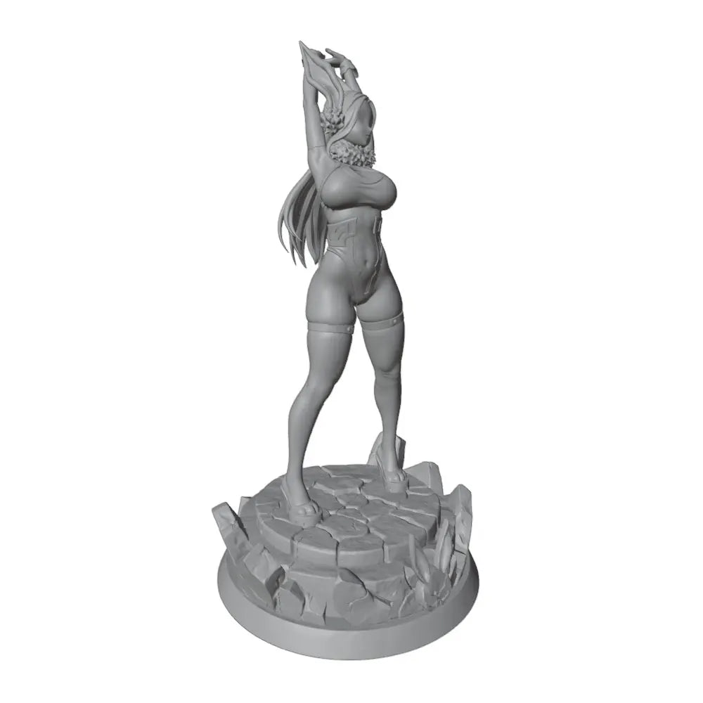 1/24 Female Warrior in Aggressive Stance, Resin Model Figure Kit, Anime Theme, Unassembled and Unpainted